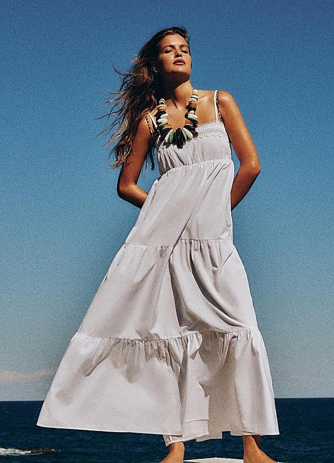 Imagen - Vestido popelin blanco de las rebajas de Zara. (19,99 euros).