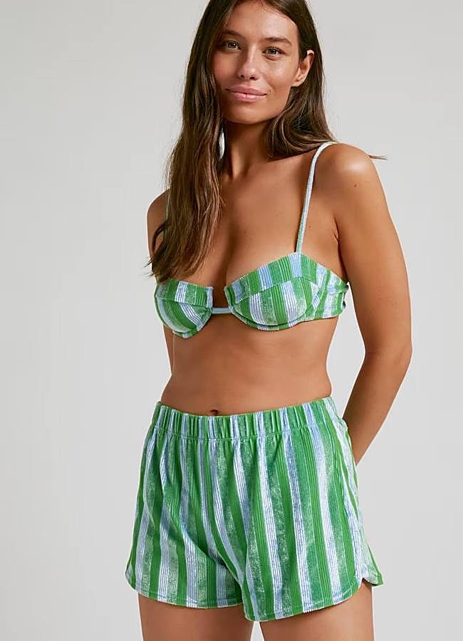 Imagen - Shorts con estampado de rayas en tejido suave