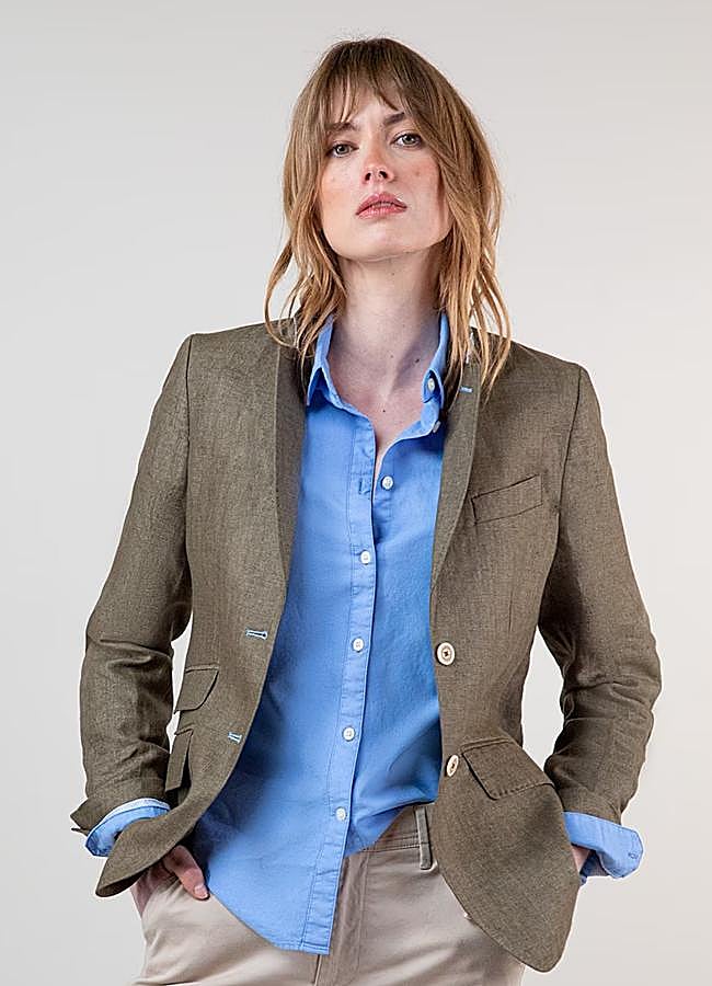 Imagen - Blazer de lino verde de El Ganso.