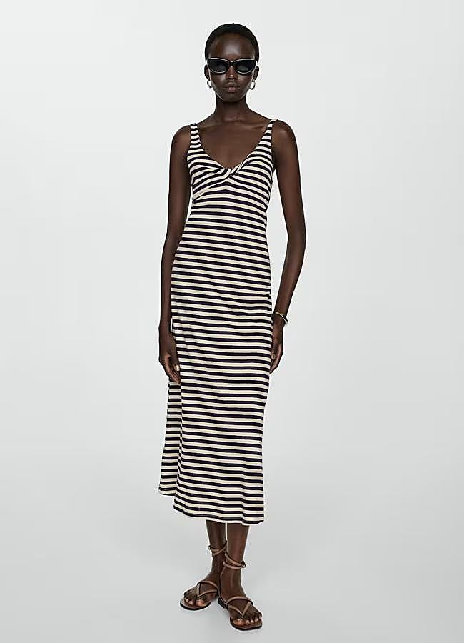 Imagen - Vestido con estampado de rayas de Mango.