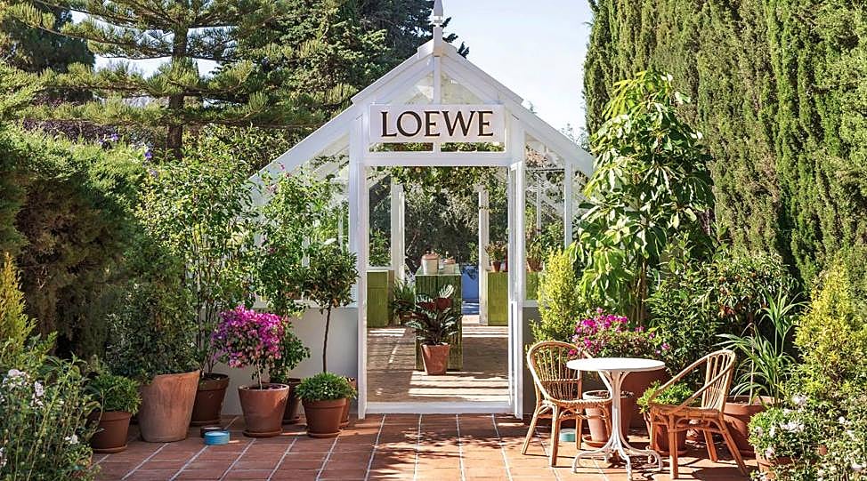 Invernadero de Loewe en Marbella Club.