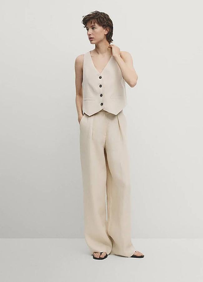 Imagen - Pantalones de vestir en lino con pinzas