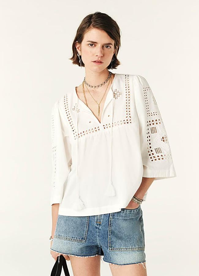 Imagen - Top estilo túnica con bordados de Ba&sh.