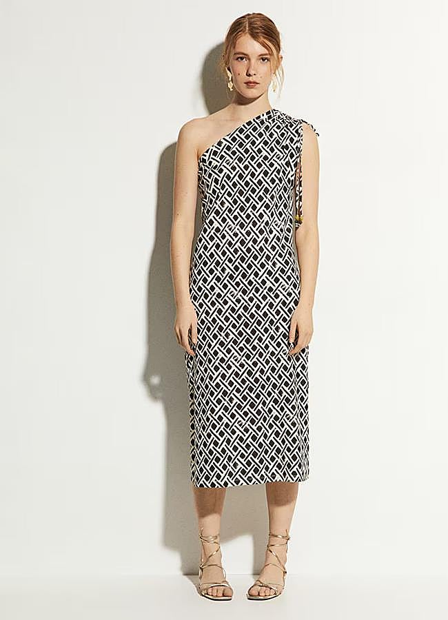 Imagen - Vestido midi asimétrico con estampado de Sfera.