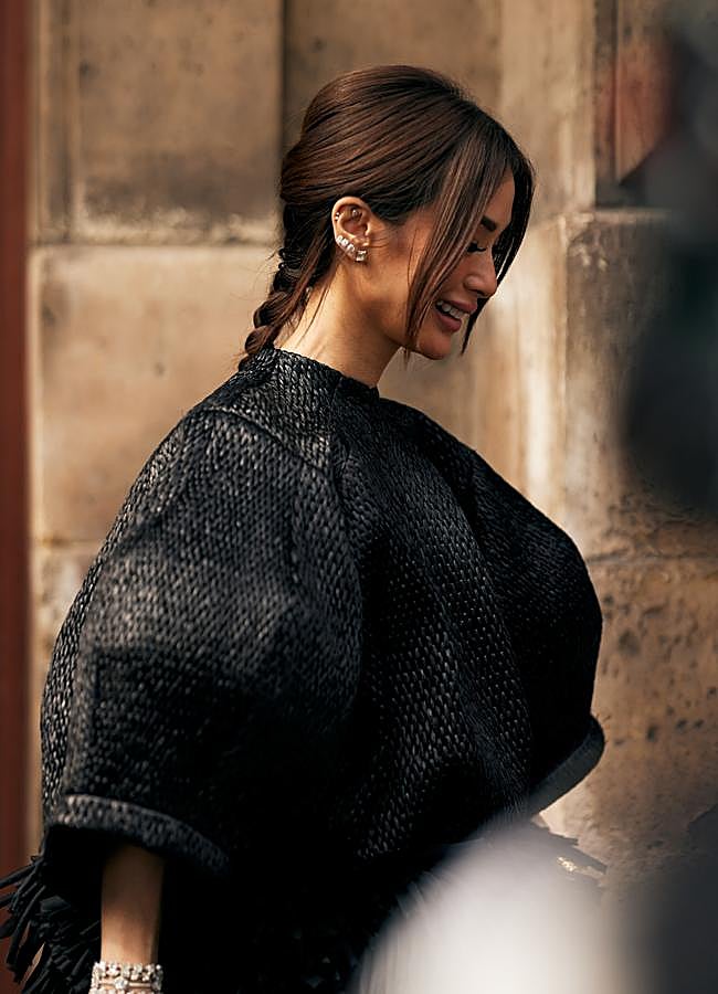 Imagen - Recogido con trenza y mechones sueltos. Foto: Launchmetrics spotlight.