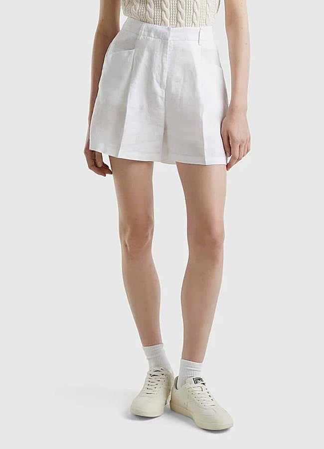 Imagen - Bermudas blancas en tejido de lino