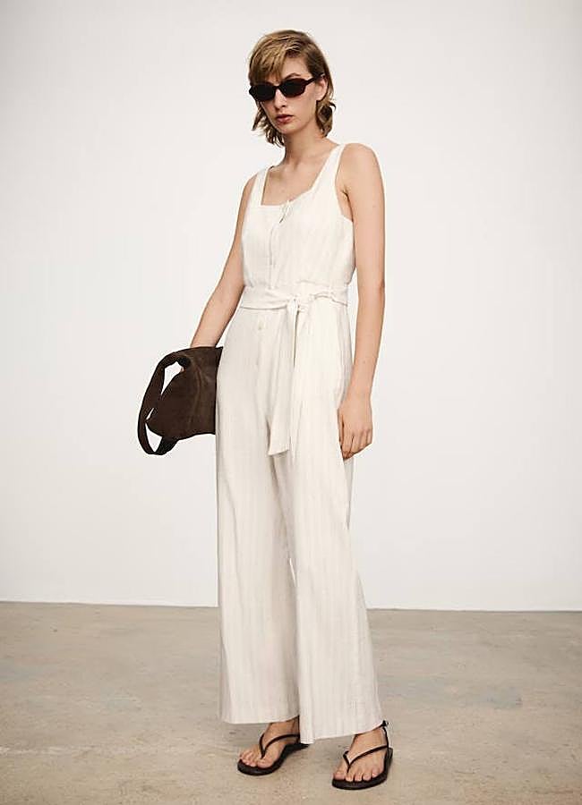 Imagen - Mono largo con estampado de rayas