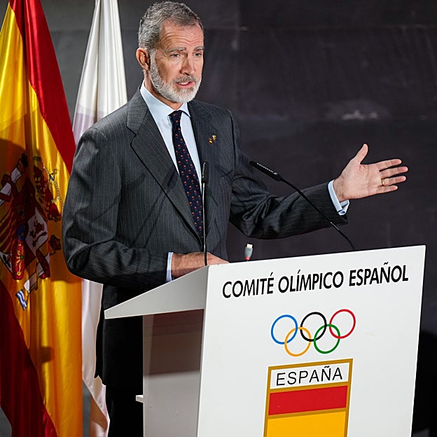 El rey Felipe en un acto del COE. 