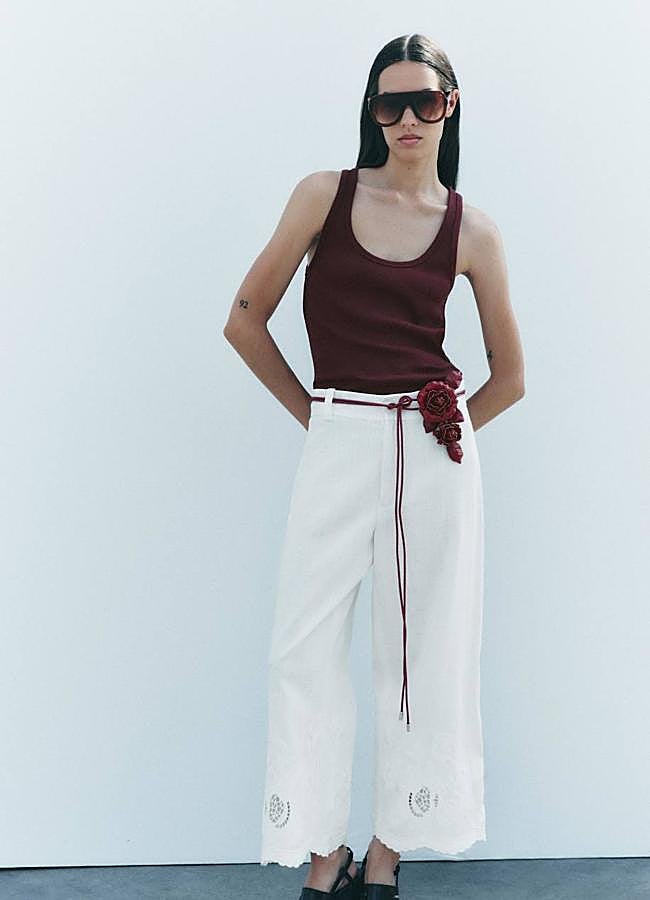 Imagen - Pantalones blancos bordados