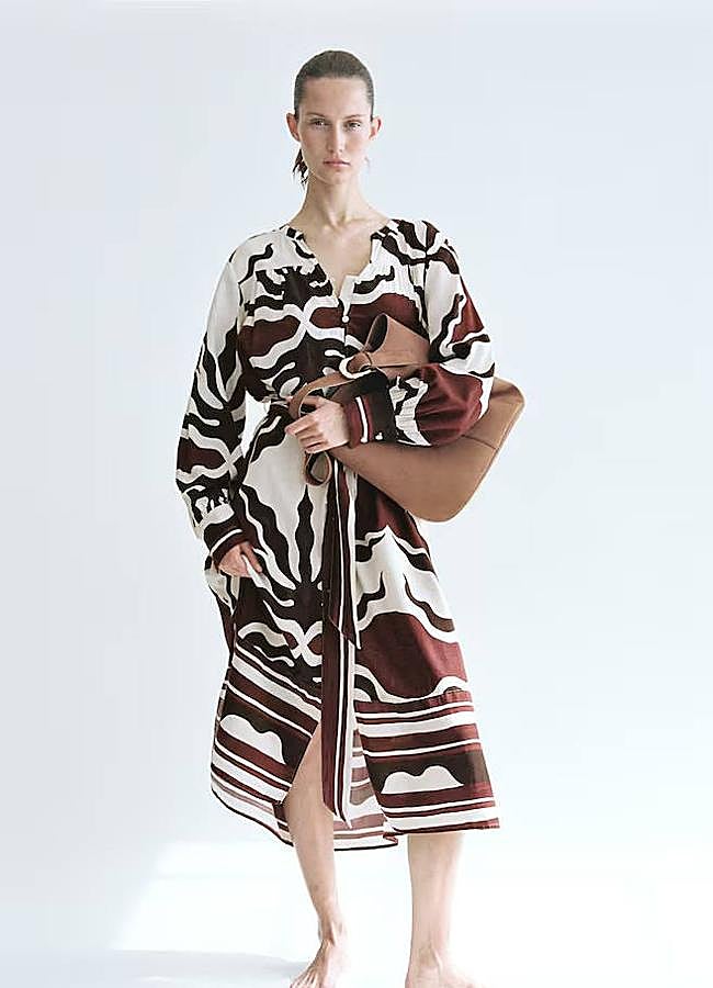 Imagen - Caftán estampado con cinturón