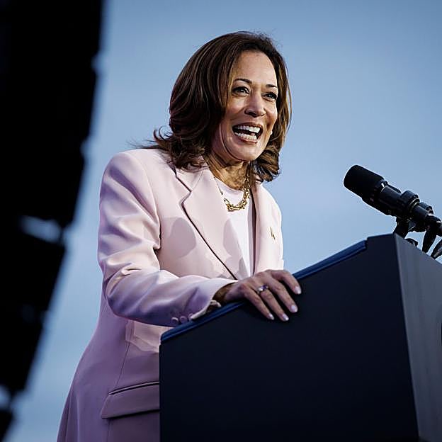 La candidata a la presidencia de Estados Unidos Kamala Harris. 