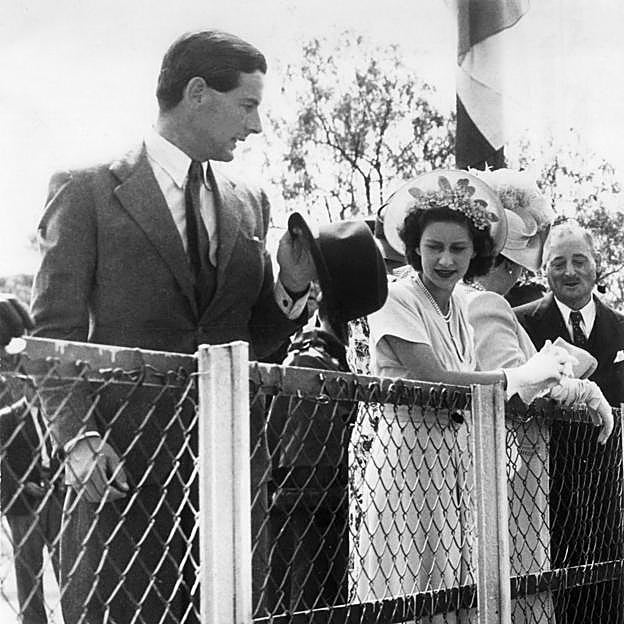 Peter Townsend junto a la princesa Margarita de Inglaterra, en una imagen de 1947. 