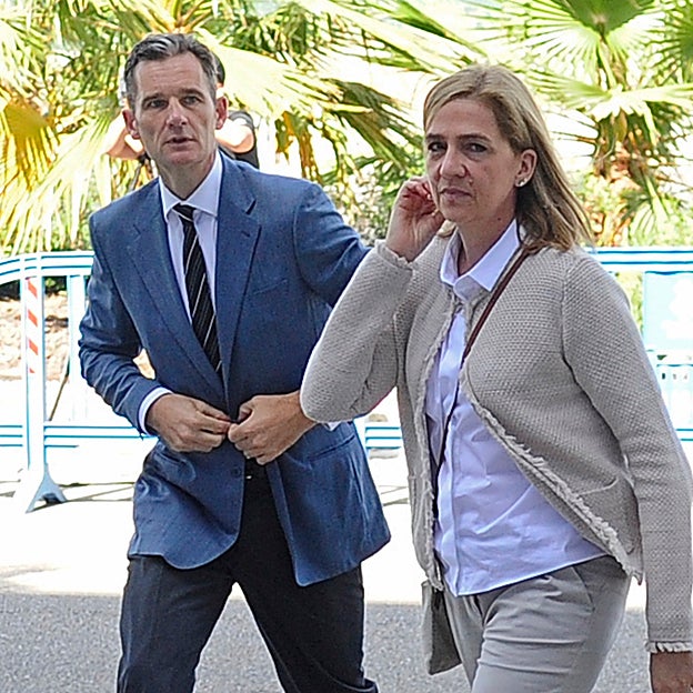 Iñaki Urdangarin y la infanta Cristina en Palma. 
