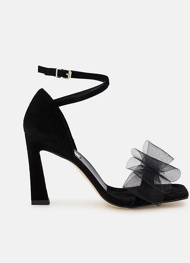 Imagen - Sandalias en color negro con detalle de lazo de Latouche.