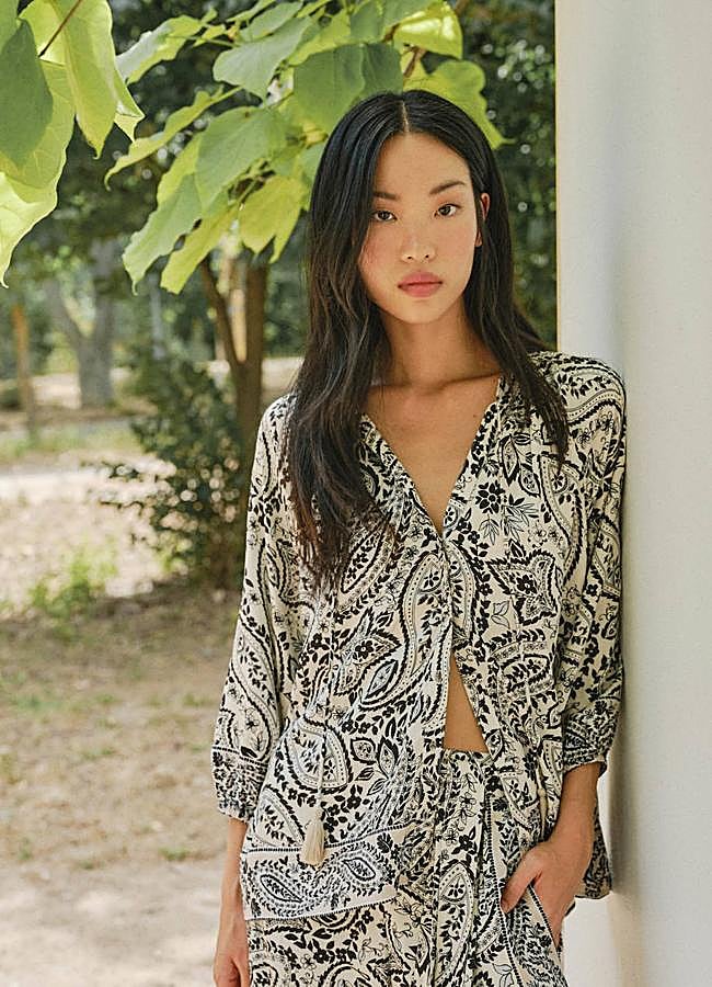 Imagen - Blusa ancha con estampado de cachemira