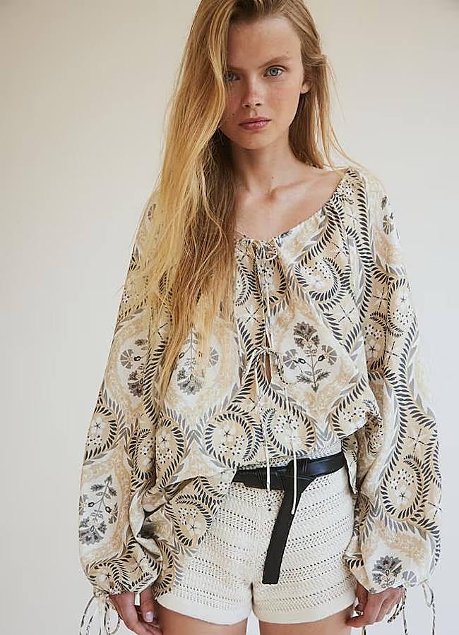 Imagen - Blusa ancha con estampado boho chic