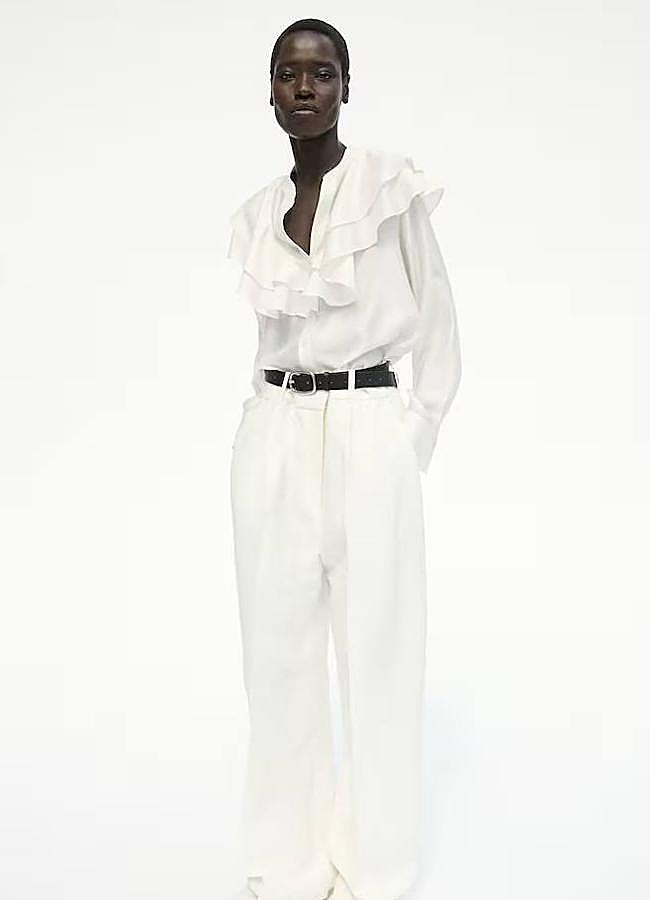 Imagen - Blusa de volantes satinada