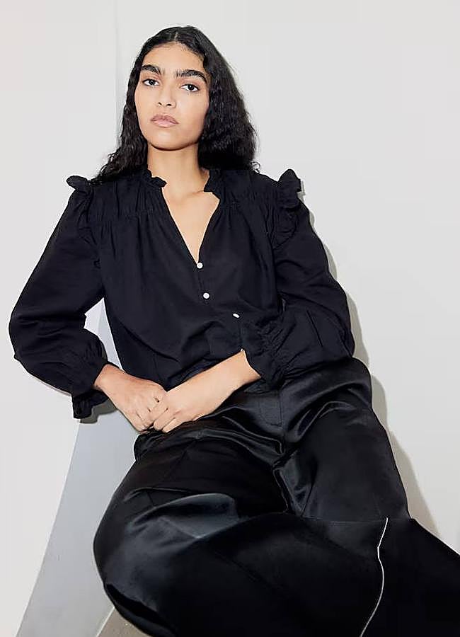 Imagen - Blusa de volantes en tejido de lino