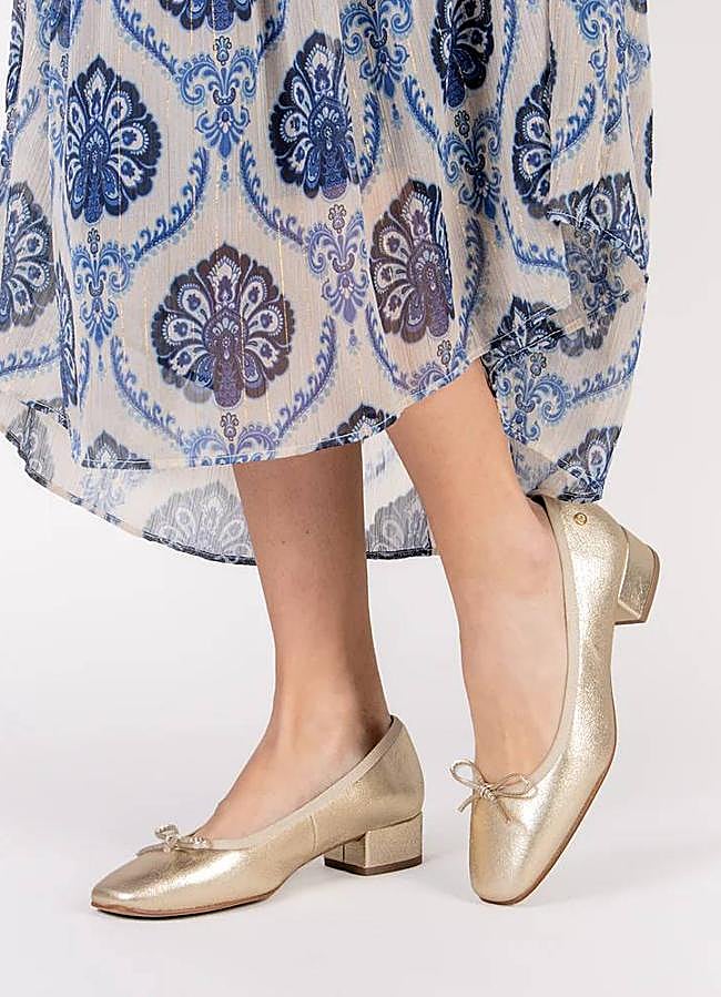 Imagen - Bailarinas de tacón bajo efecto metalizado