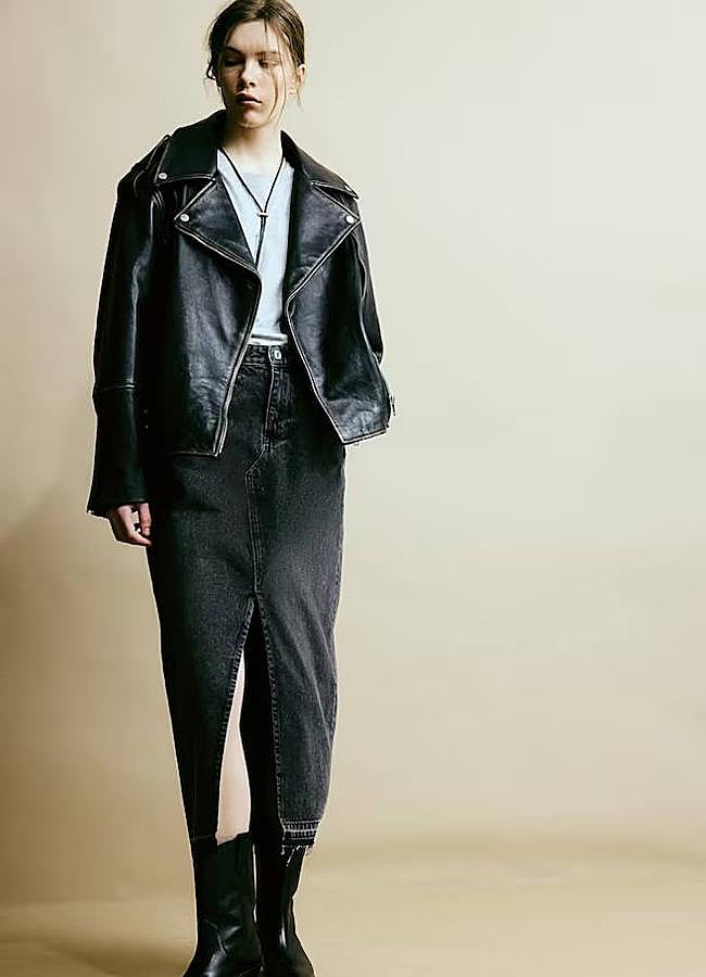 Imagen - Falda vaquera lavada color negro