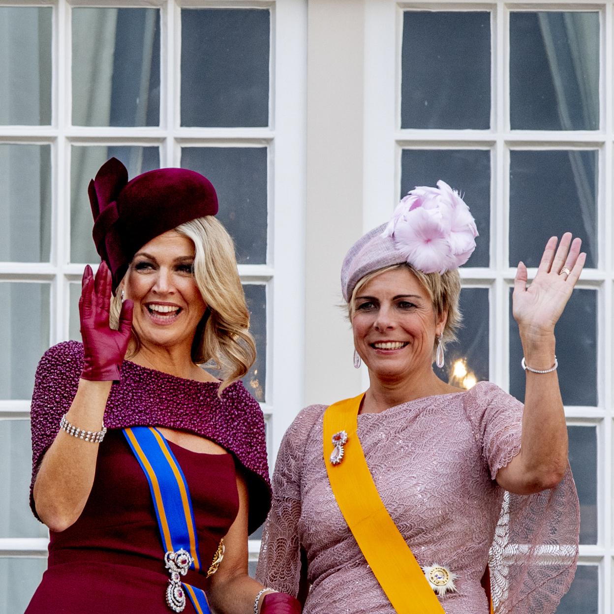 La reina Máxima y la princesa Laurentien de Holanda. 