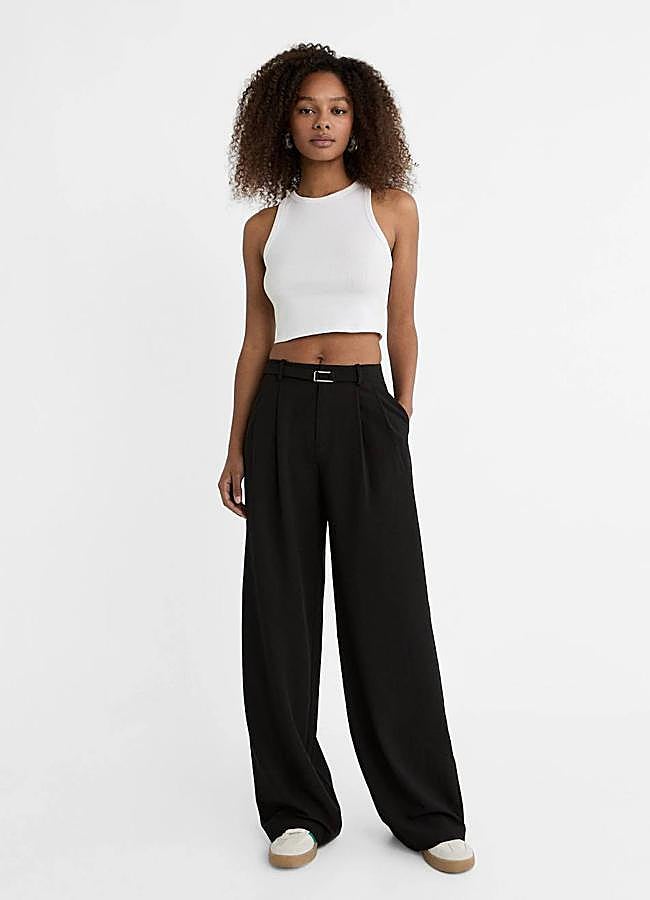 Imagen - Pantalones negros de vestir con pinzas