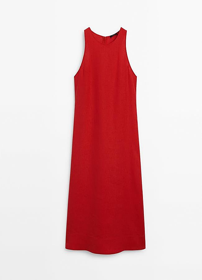 Imagen - Vestido con escote halter de Massimo Dutti, 79,95 euros.