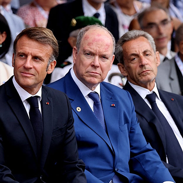 Los tres estadistas durante el evento en Francia. 