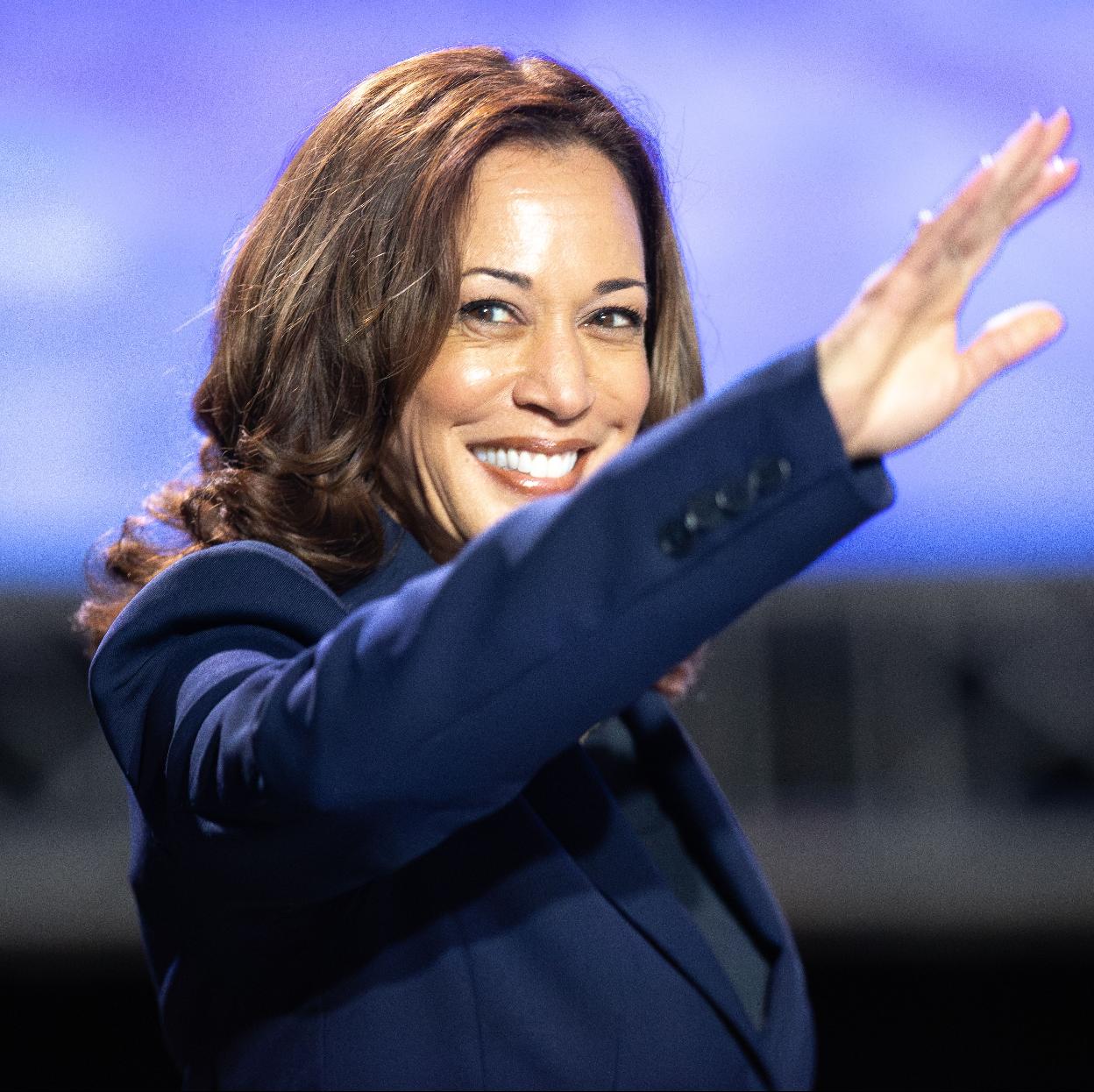 Kamala Harris durante un evento de campaña. 