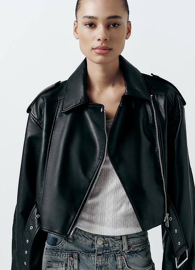 Imagen - Chqueta efecto piel estilo biker