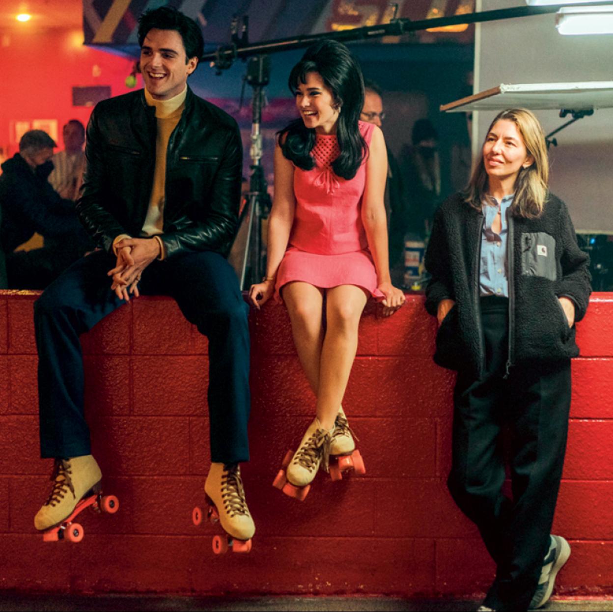 Sofia Coppola con sus camisas de Charvet en el rodaje de Priscila.