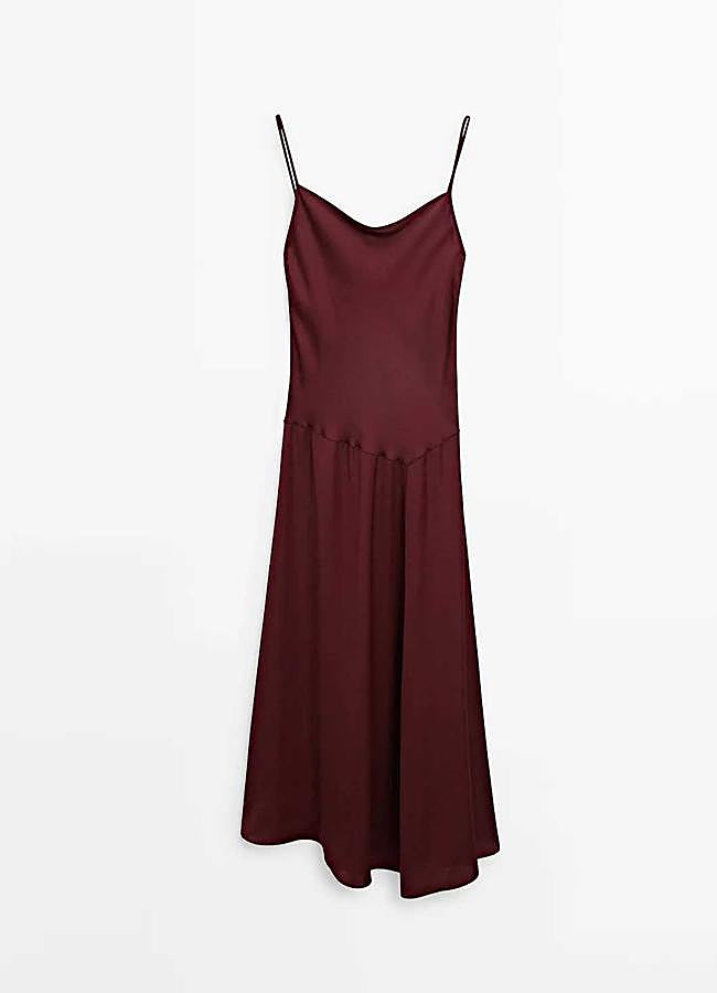 Imagen - Vestido midi tirantes lencero de Massimo Dutti (89,95€)