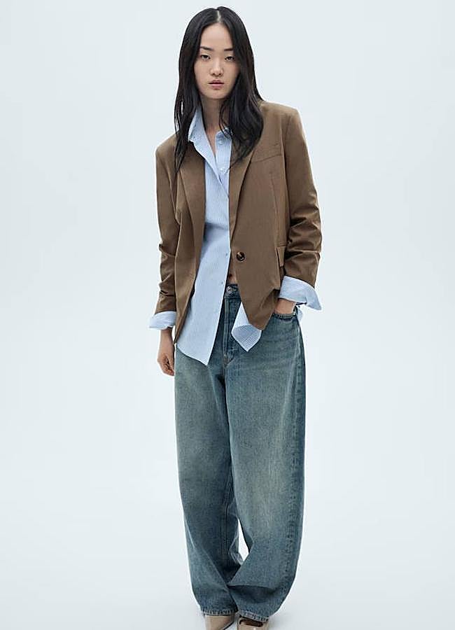 Imagen - Blazer oversize con estampado de pata de gallo