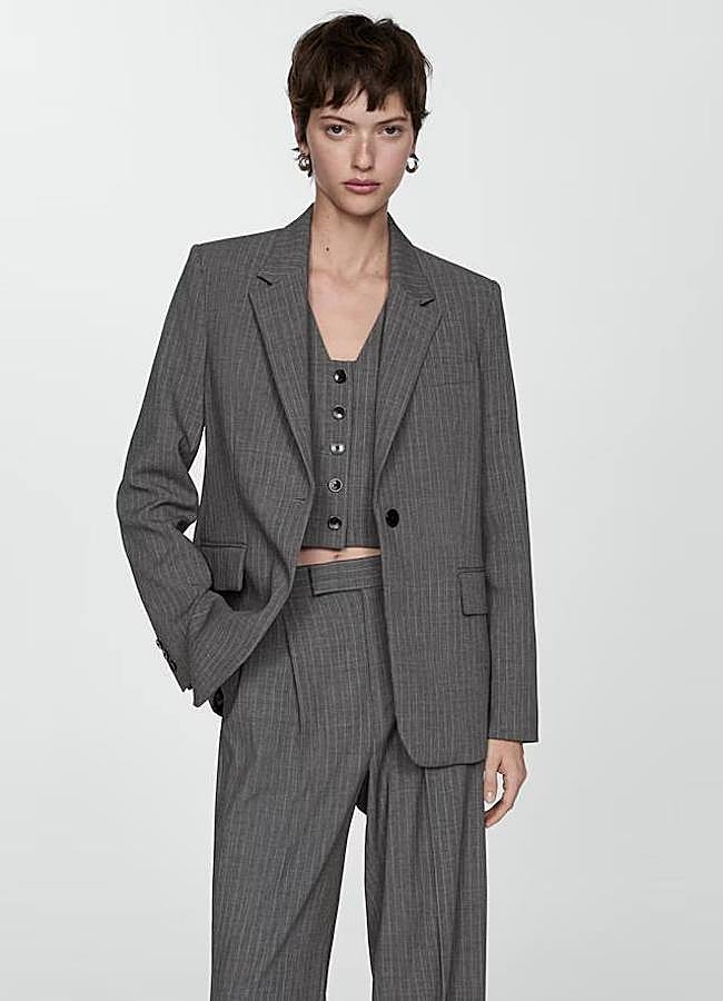 Imagen - Blazer oversize con estampado de raya diplomática