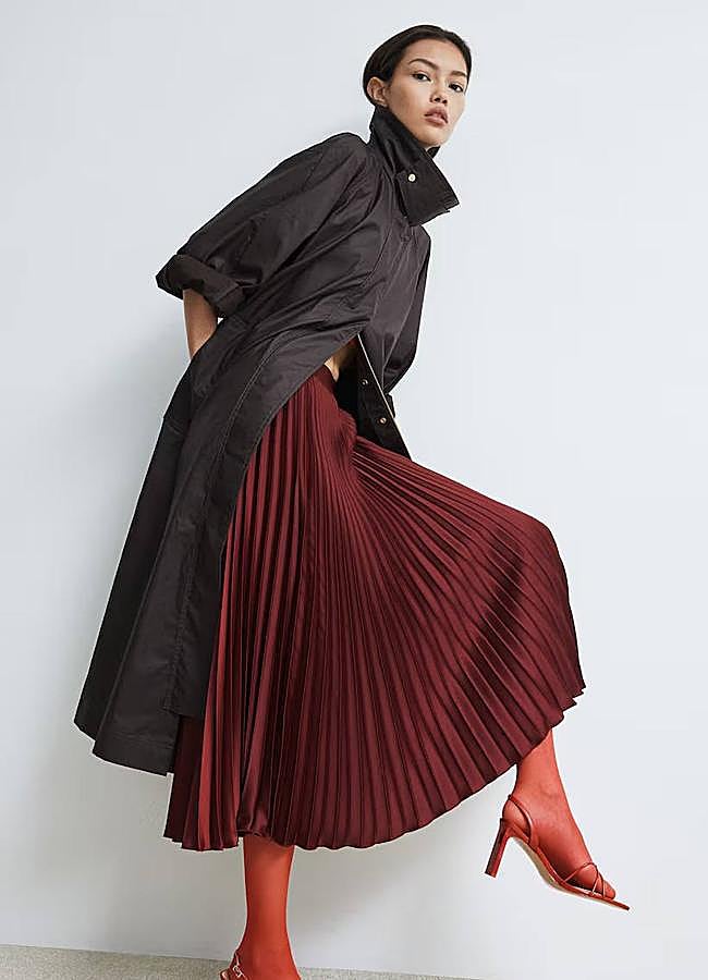 Imagen - Falda plisada acampanada midi