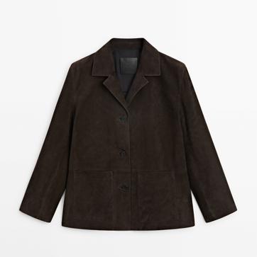 Imagen secundaria 1 - Bermudas piel ante (169€)/ Americana piel ante bolsillos (269€)/ Bailarina fruncida piel (79,95€), todo de Massimo Dutti