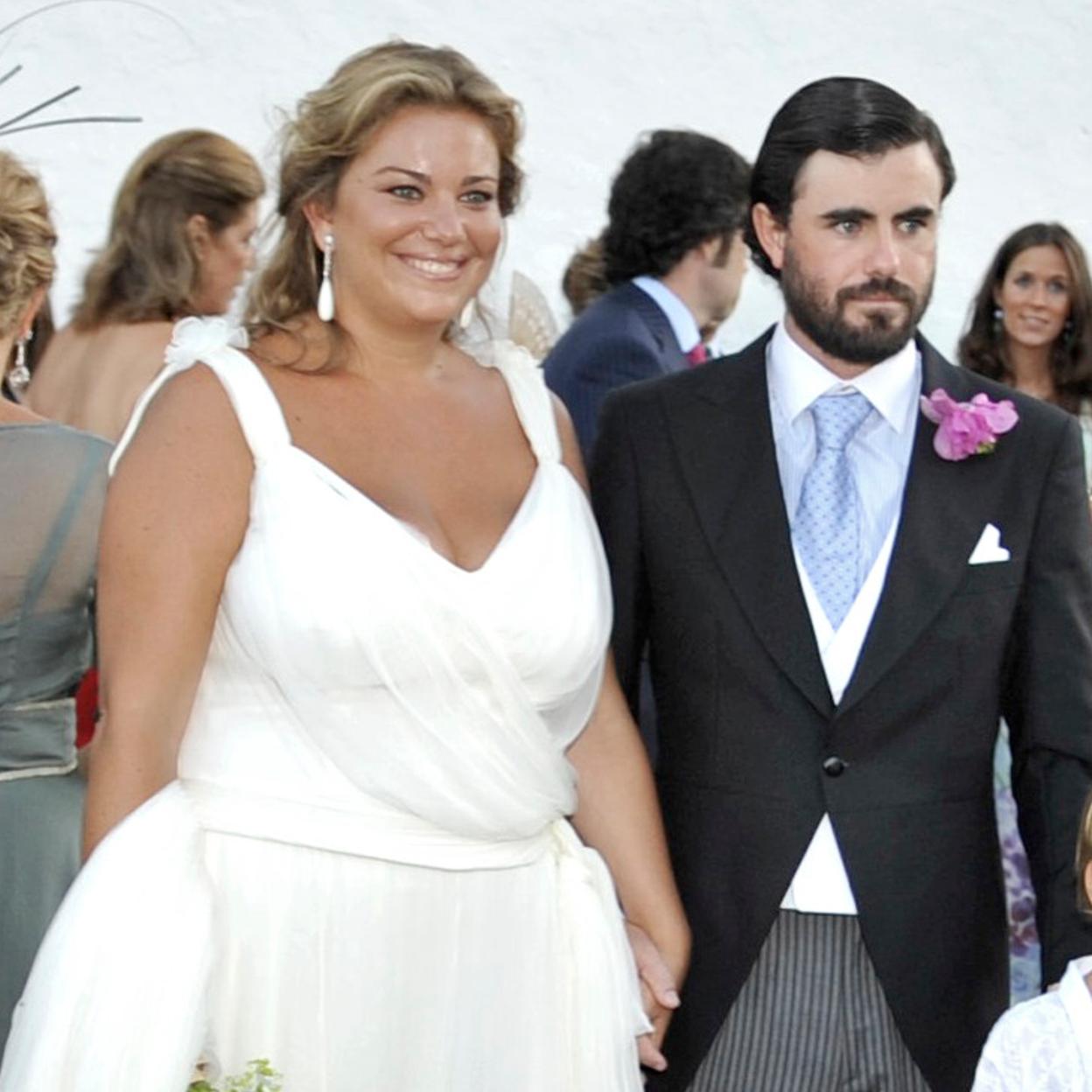 Antonio Matos y Caritina Goyanes, el día de su boda en 2008. 