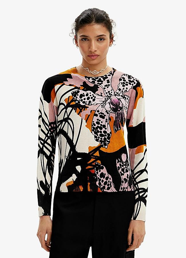 Imagen - Jersey fino estampado de colores de Desigual, 47,97 euros.