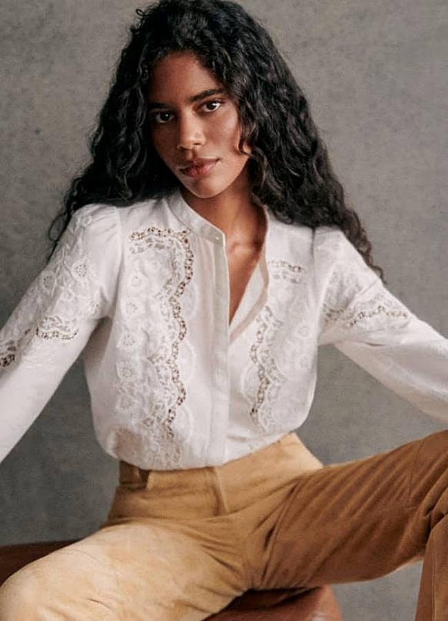 Imagen - Camisa blanca con detalles de encaje