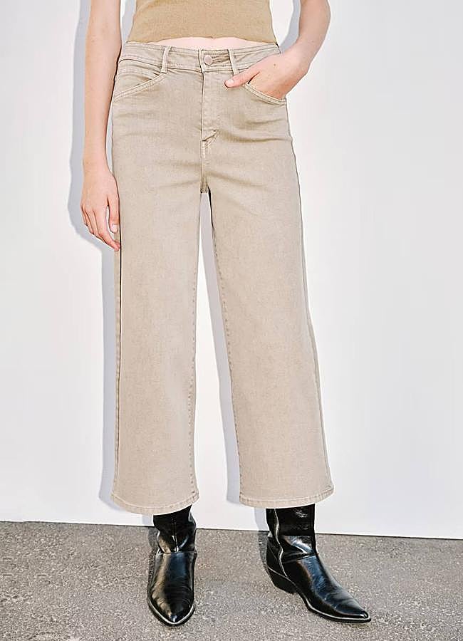 Imagen - Pantalones culotte efecto lavado