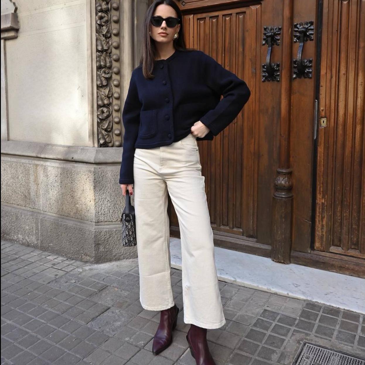Influencr con pantalones culotte y botines