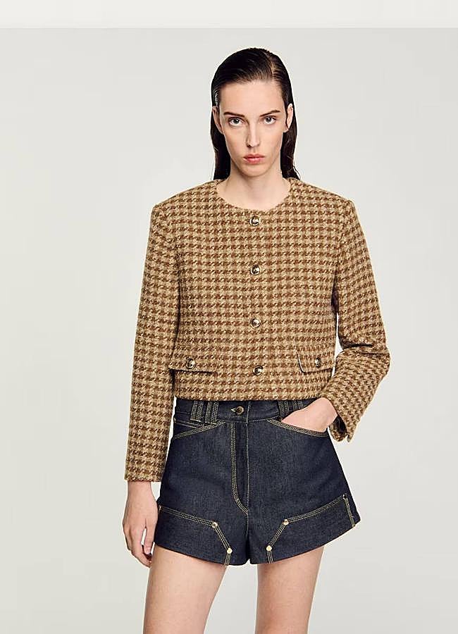 Imagen - Chaqueta de cuadros en tejido de tweed