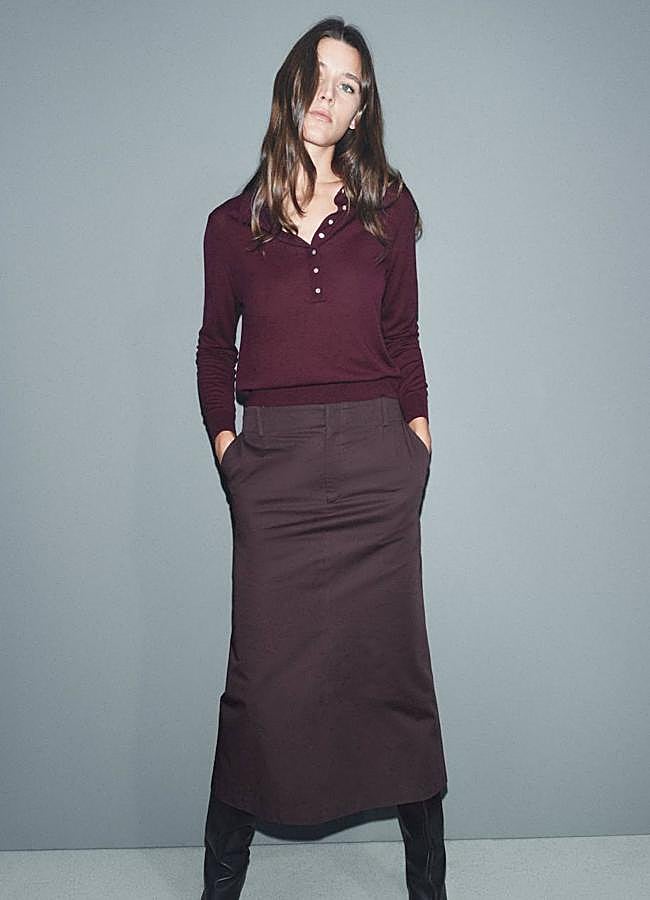 Imagen - Polo de punto liso con manga larga