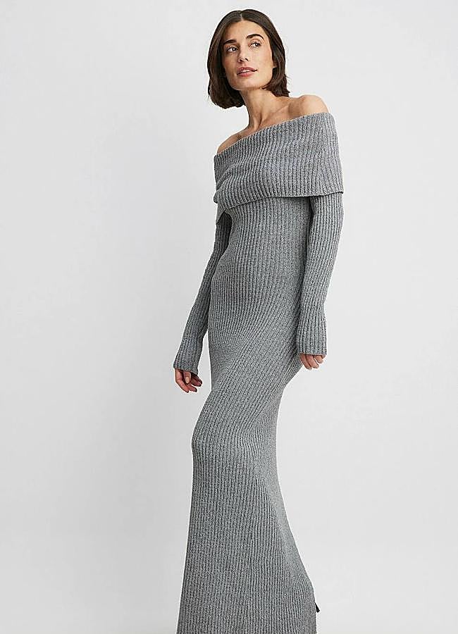 Imagen - Vestido de punto con escote bardot