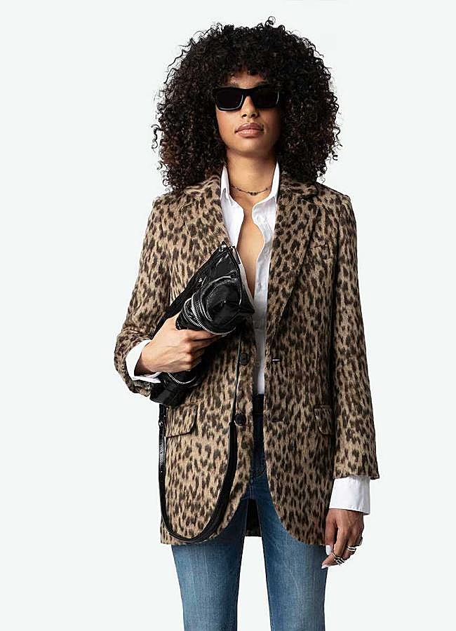 Imagen - Abrigo de paño de mujer Violet con estampado de leopardo de Zadig & Voltaire (625€ en El Corte Inglés)