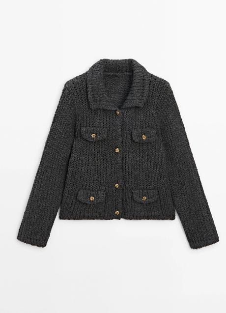 Imagen - Chaqueta de punto gris de Massimo Dutti (129 euros)