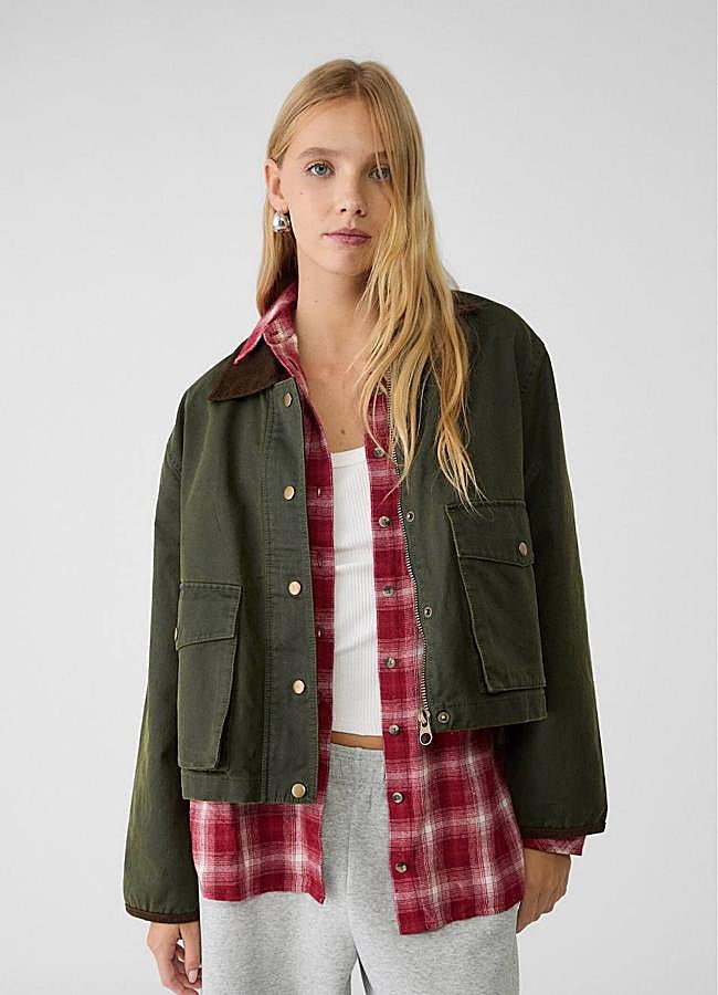 Imagen - Parka corta en tejido encerado