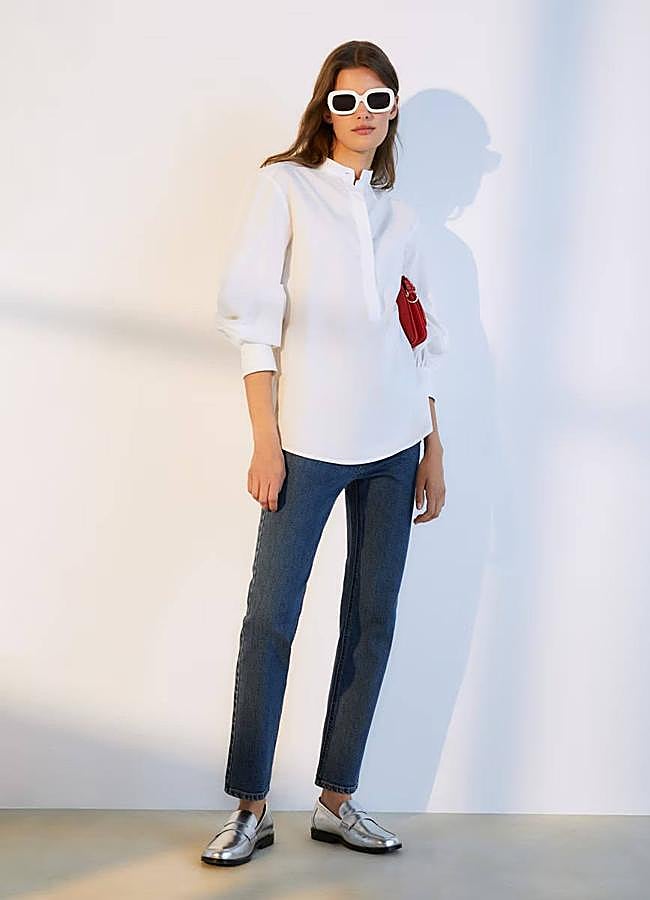 Imagen - Camisa de popelín color blanco