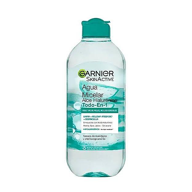 Agua Micelar Aloe Hialurónico de Garnier. Precio: 4,70 euros