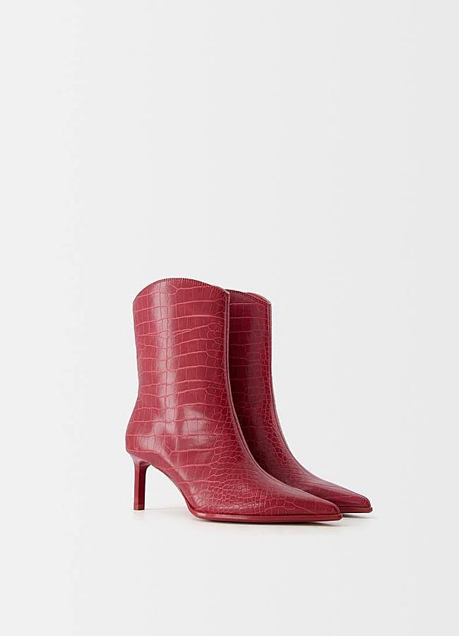 Imagen - Botines de tacón color rojo